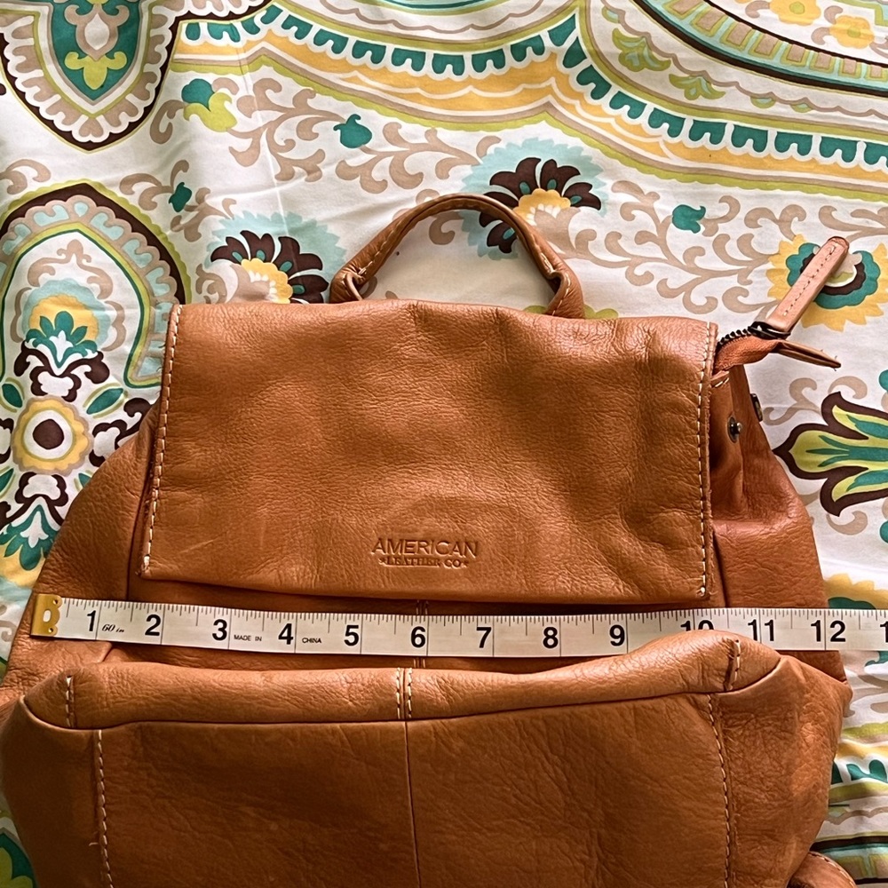 American Leather Co. Women's Tan Leather Backpack - Picture 8 of 12